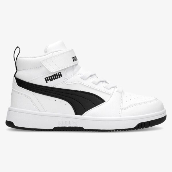 Puma Puma rebound v6 mid sneakers wit/zwart kinderen kinderen_onlinesneakerwinkel